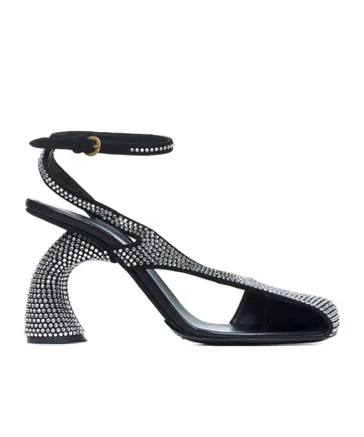DRIES VAN NOTEN SQUARE-HEADED HIGH-HEELED SANDALS