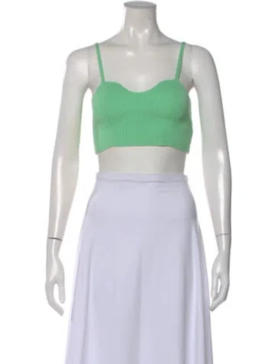 Pre-owned Dries Van Noten Square Neckline Sleeveless Crop Top In Neutral