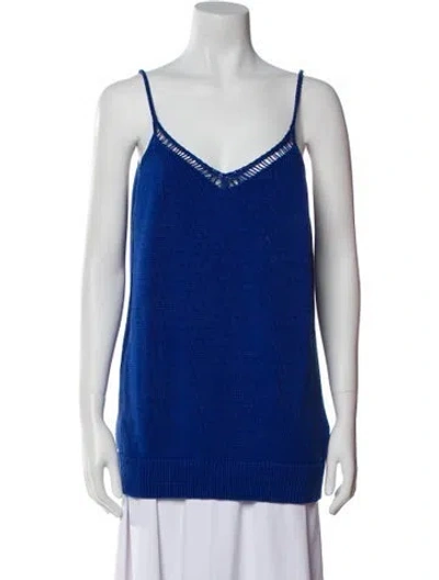 Pre-owned Dries Van Noten Square Neckline Sweater In Blue