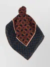Dries Van Noten Geometric Pattern Silk Scarf With Refined Edges In Multi
