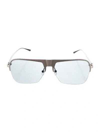 Pre-owned Dries Van Noten Square Tinted Sunglasses In Black