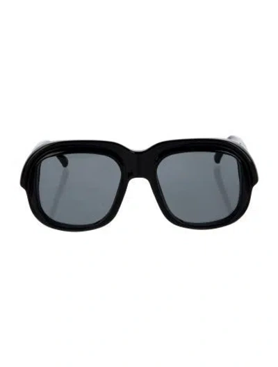 Pre-owned Dries Van Noten Square Tinted Sunglasses In Black