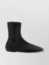 Dries Van Noten Leather Sock Booties In Black