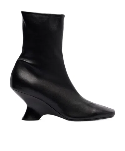 Dries Van Noten Square-toed Boots In Black
