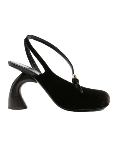 Dries Van Noten Square-toed High-heeled Sandals In Black