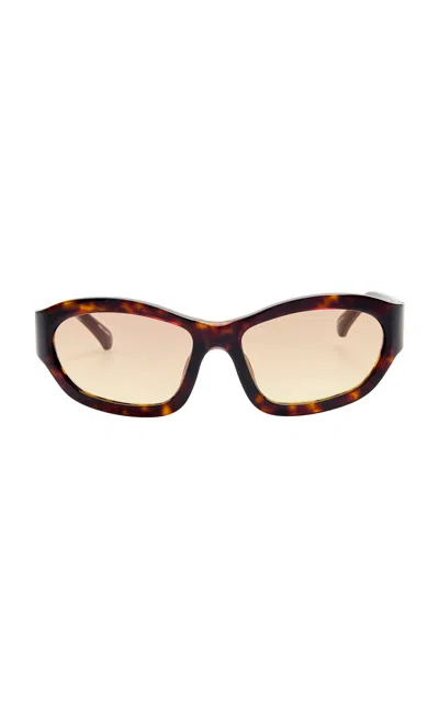 Dries Van Noten Square-framed Acetate Sunglasses In Gold