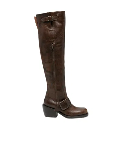 Dries Van Noten Square-toe Tall Boots In Multi