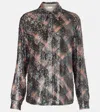 Dries Van Noten Abstract Pattern Long Sleeve Collared Shirt In Multi