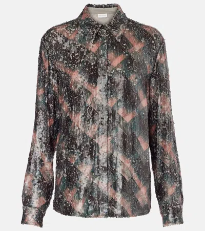 DRIES VAN NOTEN SEQUINED SHIRT