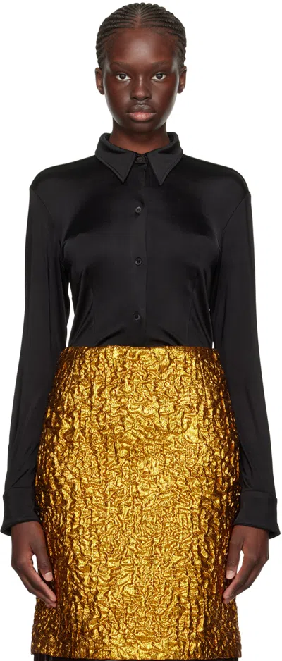Dries Van Noten Ssense Exclusive Black Shirt In 900 Black