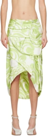 Dries Van Noten Ssense Exclusive Green Midi Skirt In 601 Light Green