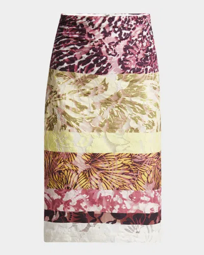 DRIES VAN NOTEN STAN PRINTED MIDI SKIRT