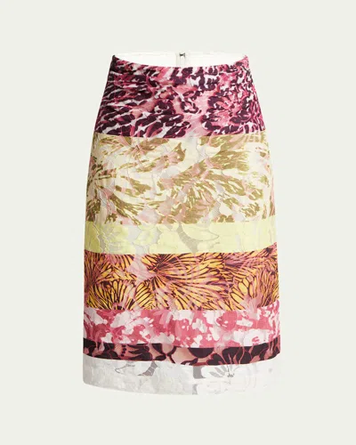 DRIES VAN NOTEN STAN PRINTED MIDI SKIRT