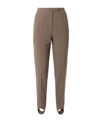 Dries Van Noten Crepe Skinny Pants In Brown