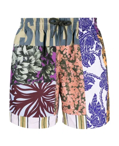 Dries Van Noten Stitched Printed Swimming Trunks