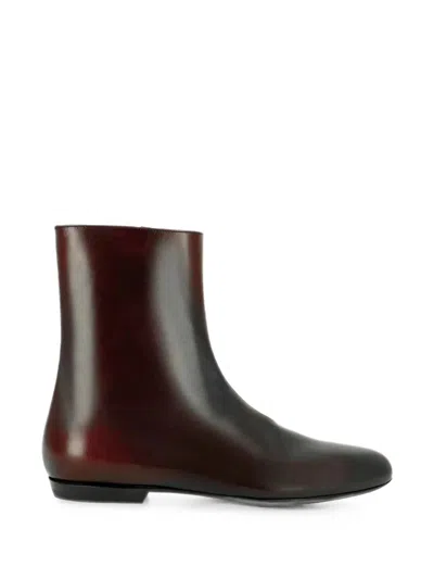 Dries Van Noten Stivaletti A Calza In Pelle In Brown