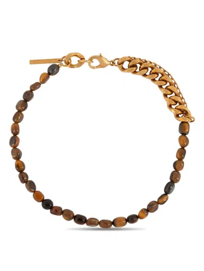 Dries Van Noten Stone-chain Necklace In 褐色