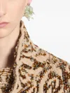 Dries Van Noten Stone-cluster Earrings In Silver