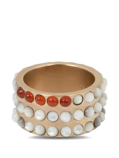 Dries Van Noten Stone-embellished Band Ring In Gold