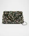 Dries Van Noten Stone-embellished Envelope Clutch Bag In Green