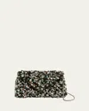 Dries Van Noten Stone-embellished Envelope Clutch Bag In Green