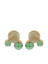 Dries Van Noten Stone Pin Earrings In Gold