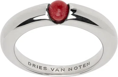 Dries Van Noten Stone Ring In Metallic