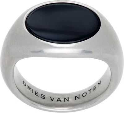 Dries Van Noten Stone Ring In Silver