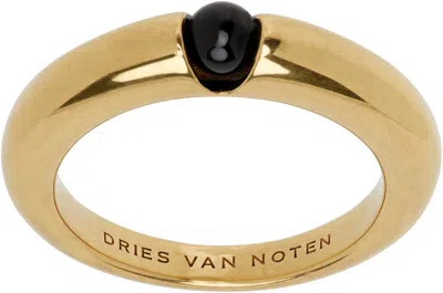 Dries Van Noten Stone Ring In Metallic