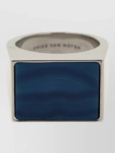 Dries Van Noten Stone Signet Ring In Multi