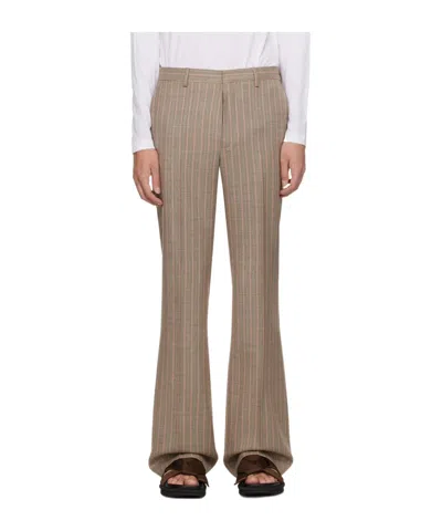 Dries Van Noten Straight Casual Pants In Gray
