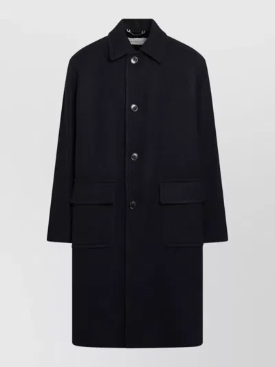 Dries Van Noten Straight Collar Jacket Long Sleeves Pockets In Black