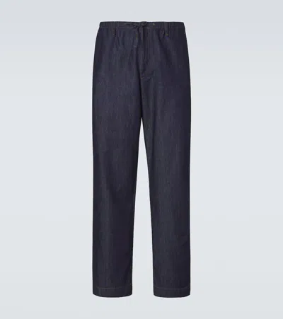 Dries Van Noten Elastic Waist Jeans In Blue