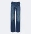 Dries Van Noten Blue Folded Denim Jeans In Multi