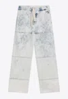 Dries Van Noten Drawstring Wide Leg Denim Trousers In Blue