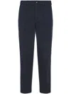 Dries Van Noten Straight-leg Blue Trousers With Versatile Waistband In Blue
