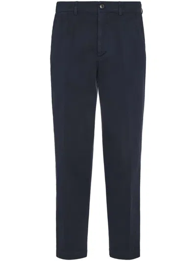 Dries Van Noten Straight-leg Blue Trousers With Versatile Waistband