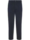 Dries Van Noten Straight-leg Blue Trousers With Versatile Waistband In Blue