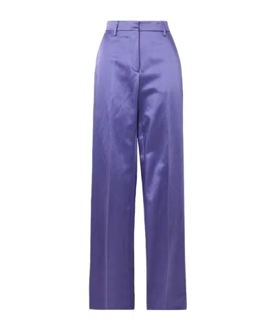 Dries Van Noten Straight-leg Casual Pants With Belt Loops In Purple