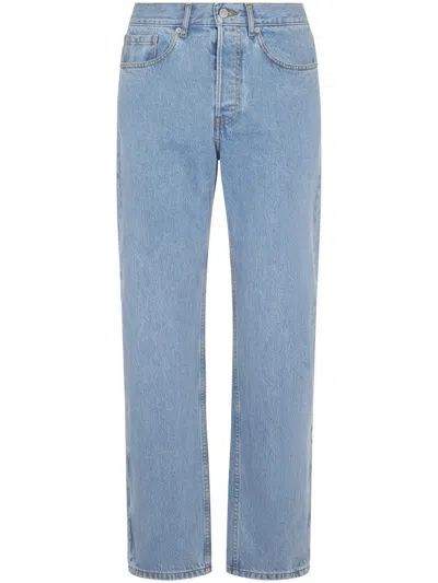 Dries Van Noten Straight-leg Light Blue Denim Trousers