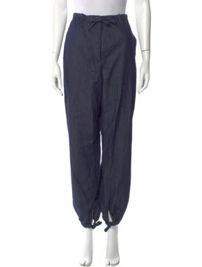 Pre-owned Dries Van Noten Straight Leg Pants In Blue