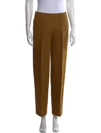 Pre-owned Dries Van Noten Straight Leg Pants In Brown