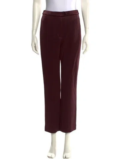 Pre-owned Dries Van Noten Straight Leg Pants In Burgundy