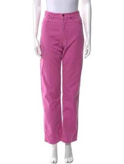 Pre-owned Dries Van Noten Straight Leg Pants In Pink