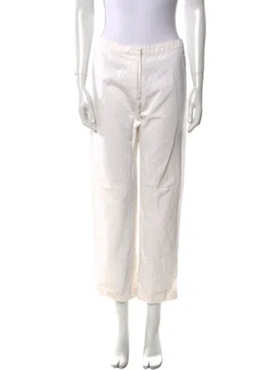 Pre-owned Dries Van Noten Straight Leg Pants In White