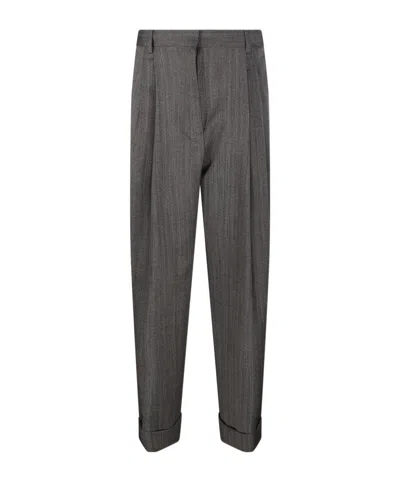 Dries Van Noten Straight-leg Tailored Trousers In Gray