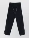 Dries Van Noten Straight Leg Trousers Double Zipper Detail In Black