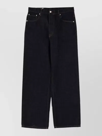 Dries Van Noten Straight Leg Trousers Five Pocket Design In Black