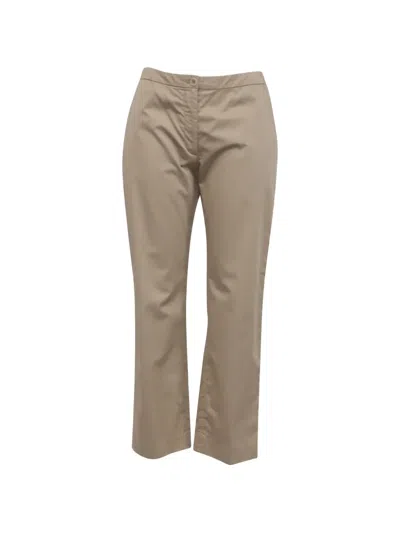 Pre-owned Dries Van Noten Straight-leg Trousers In Neutral