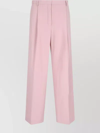 DRIES VAN NOTEN STRAIGHT LEG TROUSERS WITH PLEATS AND POCKETS